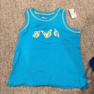 Carter's Blue Tank Top with Yellow Butterfly Design